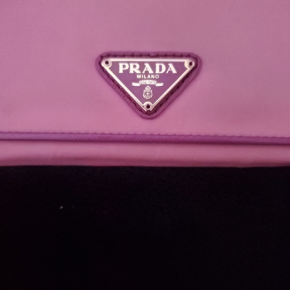 Prada Pink Nylon and Leather Continental Wallet - Picture 2 of 12